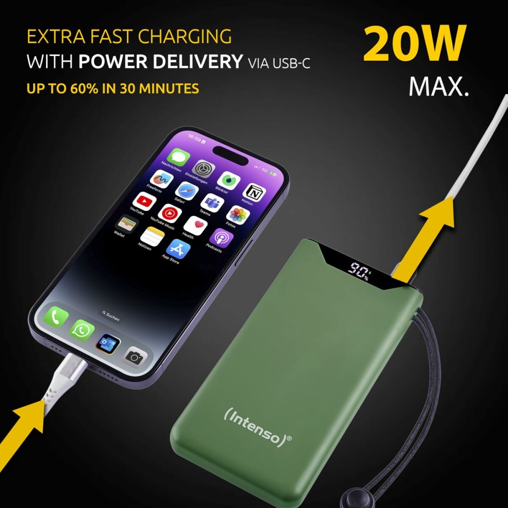 Powerbank INTENSO 7332037 Vert 10000 mAh