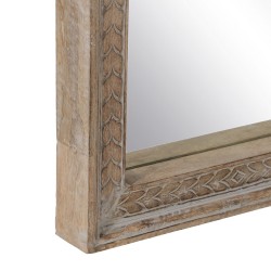 Miroir sur Pied Blanc Naturel Verre Bois de manguier Bois MDF Vertical 48,26 x 7 x 183 cm