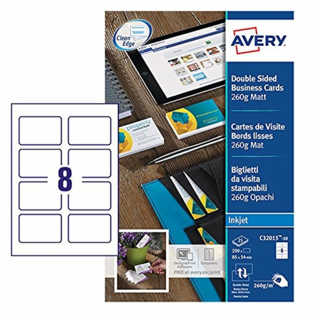 Rouleau de Papier Thermique Avery C32015-10E Blanc (10 Unités)