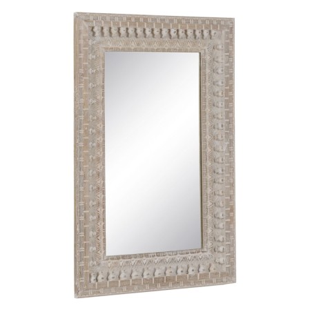 Wall mirror White Natural Crystal Mango wood MDF Wood Vertical 71,1 x 5,1 x 101,6 cm