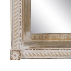 Wall mirror White Natural Crystal Mango wood MDF Wood Vertical 106,6 x 12,7 x 38 cm