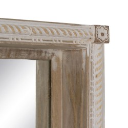 Wall mirror White Natural Crystal Mango wood MDF Wood Vertical 106,6 x 12,7 x 38 cm