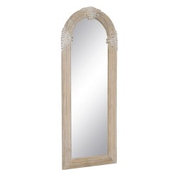 Miroir sur Pied Blanc Naturel Verre Bois de manguier Bois MDF Vertical 87,63 x 3,8 x 203,2 cm