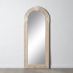 Miroir sur Pied Blanc Naturel Verre Bois de manguier Bois MDF Vertical 87,63 x 3,8 x 203,2 cm