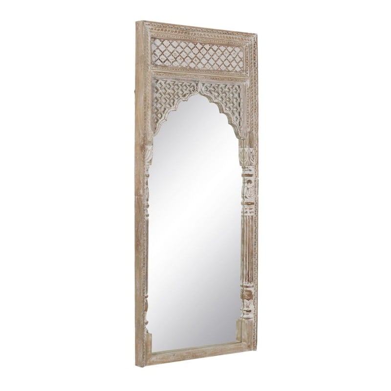 Dressing Mirror White Natural Crystal Mango wood MDF Wood Vertical 76 x 7 x 176,5 cm