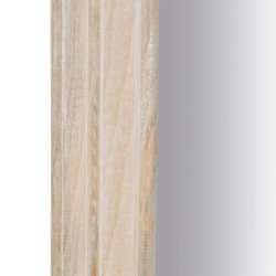 Miroir sur Pied Blanc Naturel Verre Bois de manguier Bois MDF Vertical 87,63 x 3,8 x 203,2 cm