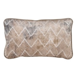 Kissen Beige Geometrisch 50 x 30 cm