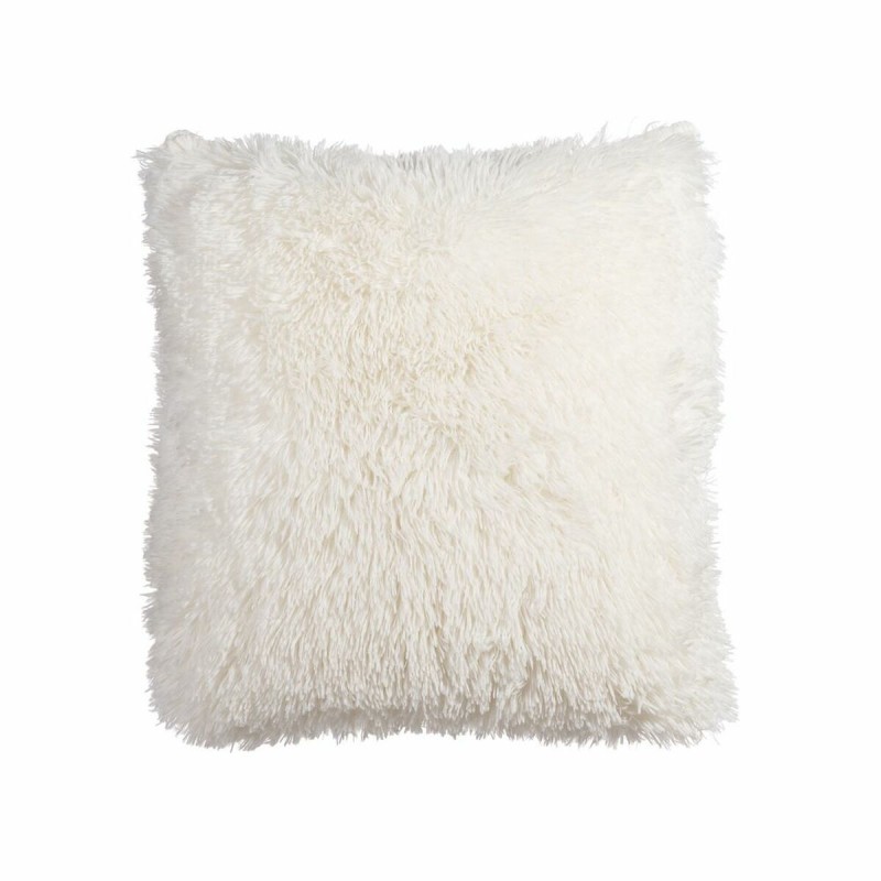 Coussin Blanc Poil 45 x 45 cm