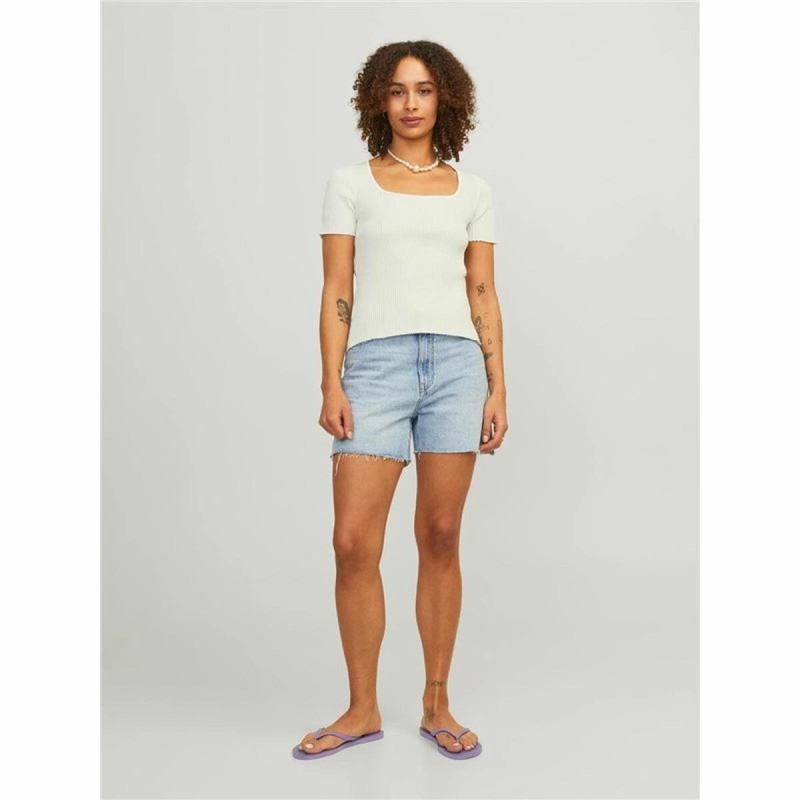 Damen Kurzarm-T-Shirt Jxsky Ss Jack & Jones Cloud Dancer Warmes Weiß