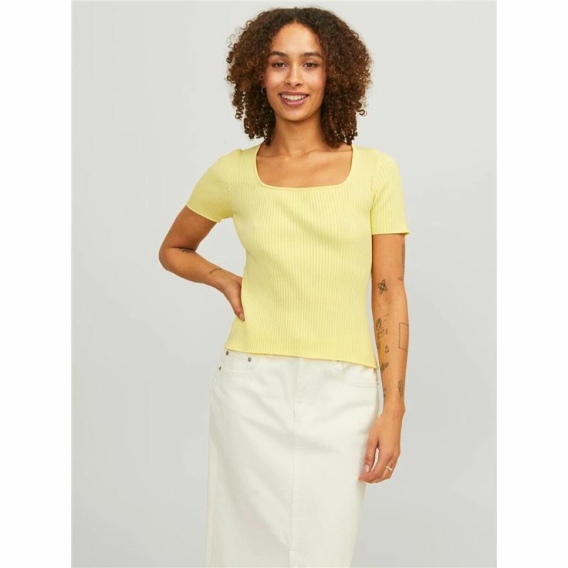 T-shirt à manches courtes femme Jxsky Ss Jack & Jones French Vanilla Jaune