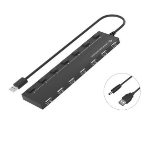 Hub USB Conceptronic 110516507101 Schwarz 90 cm 7 in 1 (1 Stück)