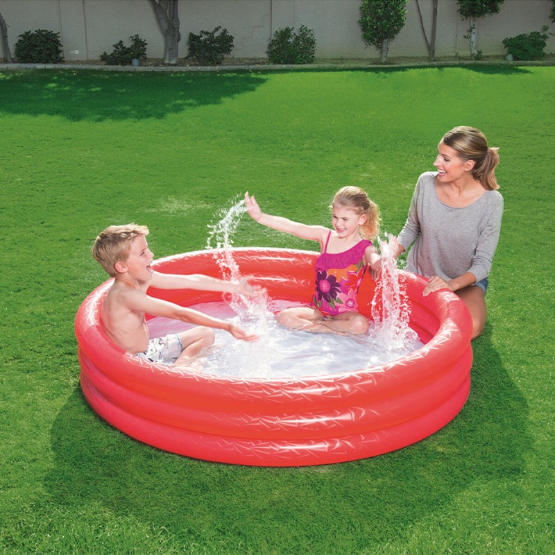 Bestway Piscine Gonflable Enfant 3 Anneaux Eco Couleur assortie 152x30cm +2ans Jardin 51026