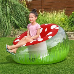 Bestway Fauteuil Gonflable Géant Champignon 112x112x66 cm +6 Ans Intérieur et Jardin 75123