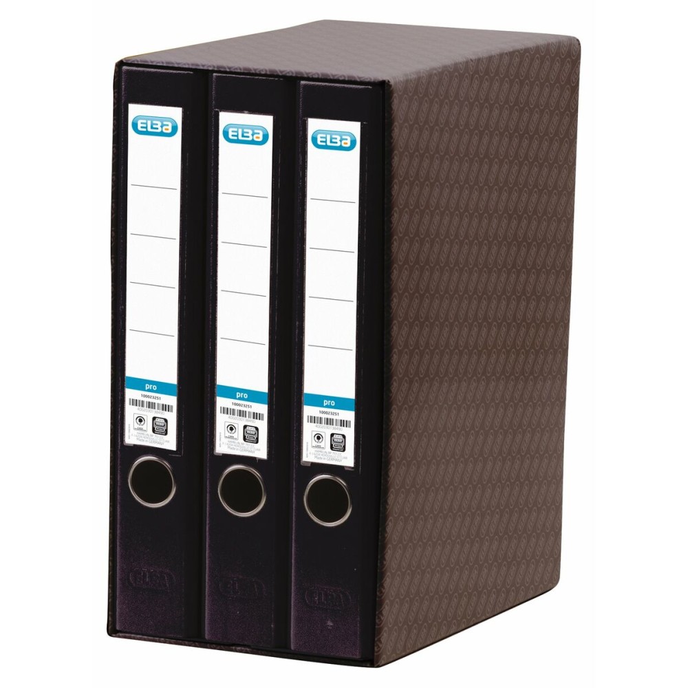 Ringbuch Elba 100580060 Schwarz A4 3 Stück