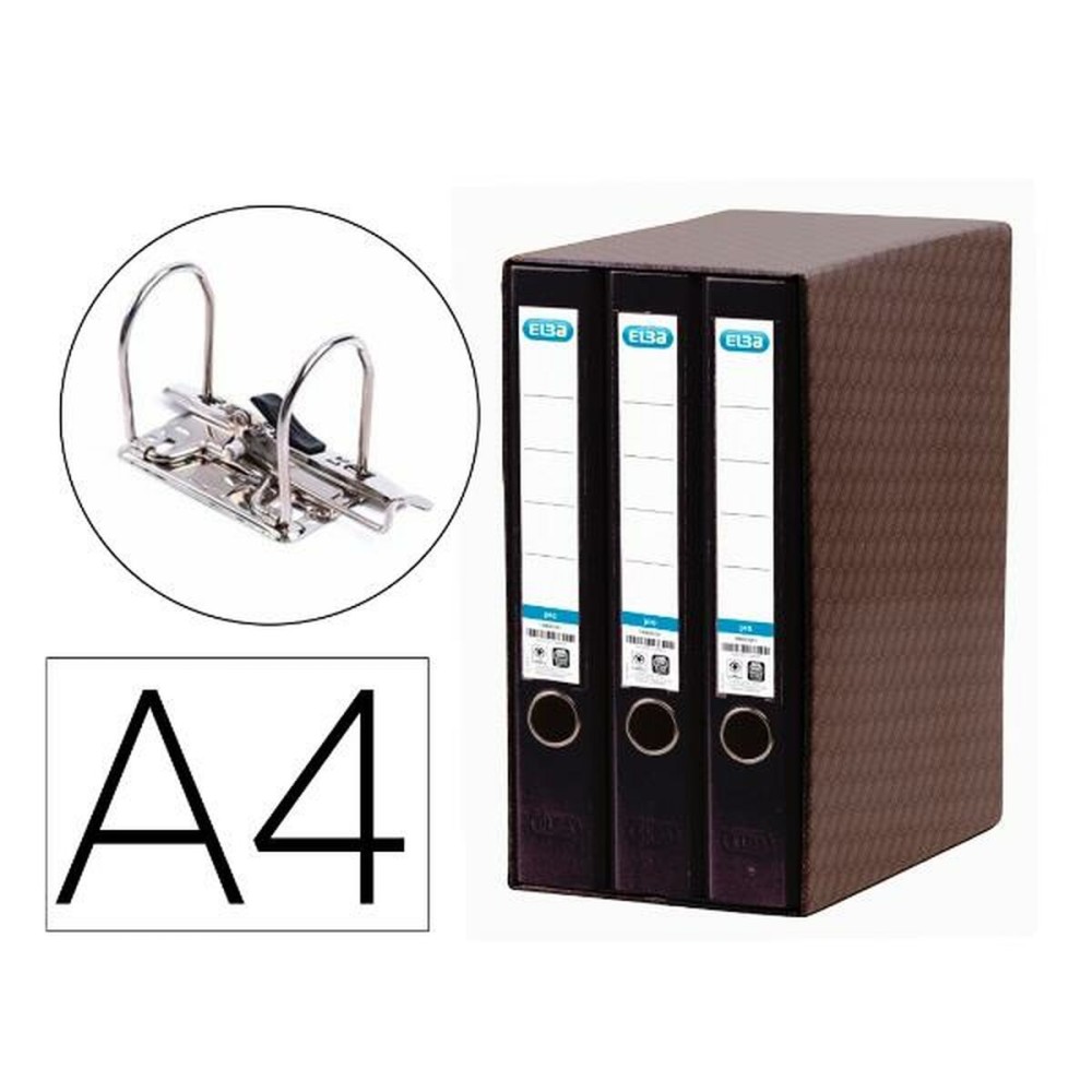 Ringbuch Elba 100580060 Schwarz A4 3 Stück