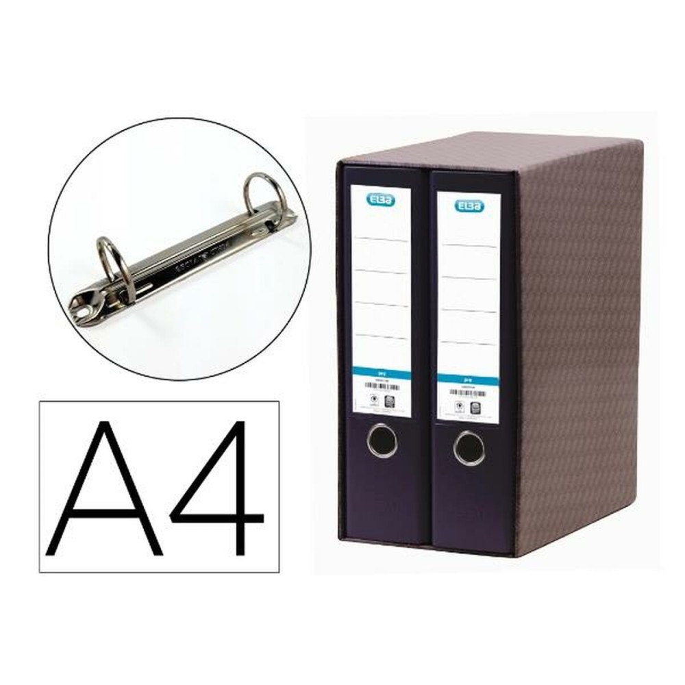 Ringbuch Elba 100580054 Schwarz A4 (2 Stück)
