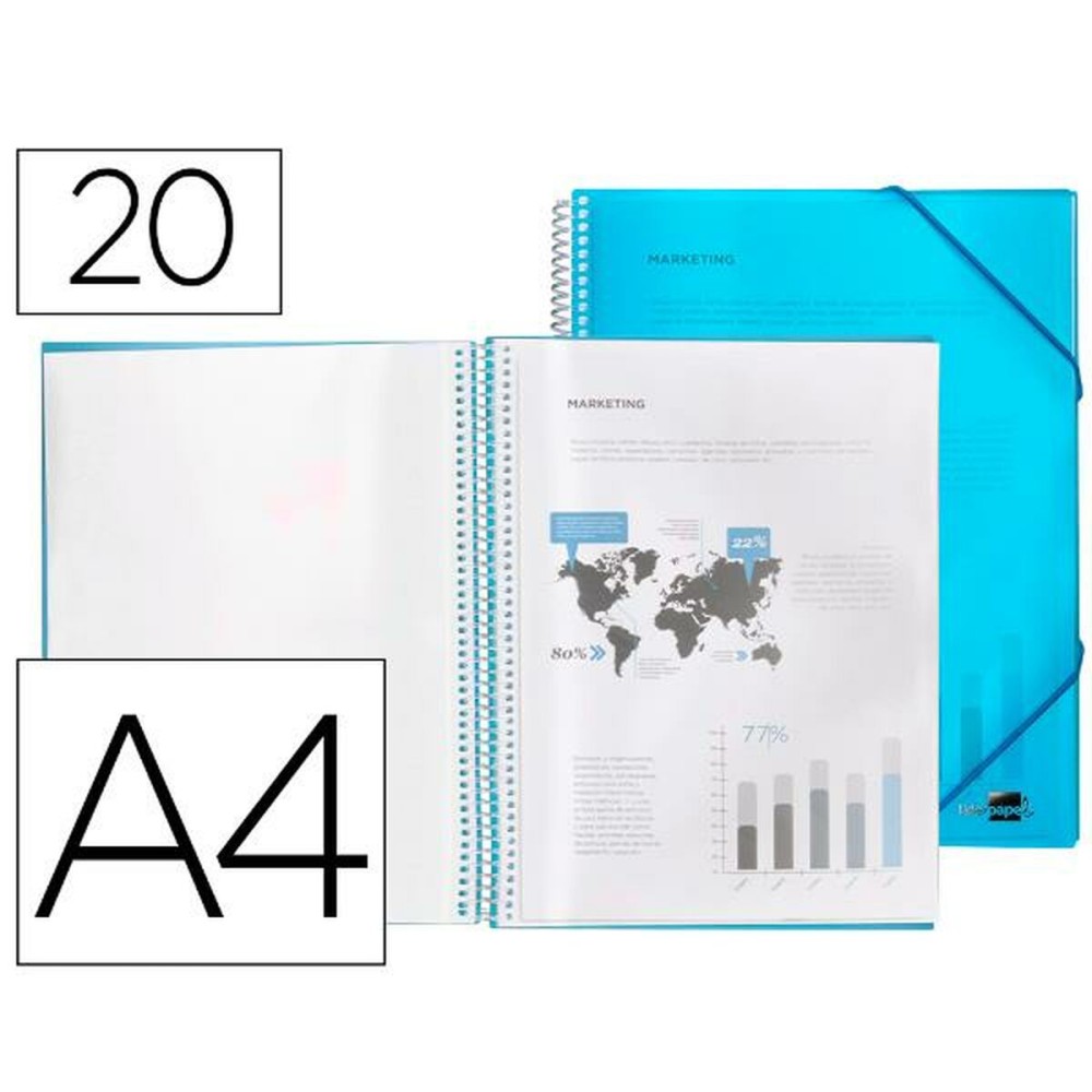 Faltblatt Liderpapel EC05 Blau A4