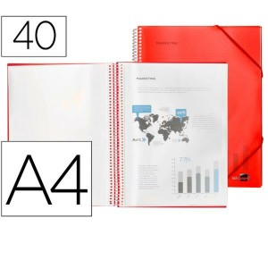 Faltblatt Liderpapel EC14 Rot A4