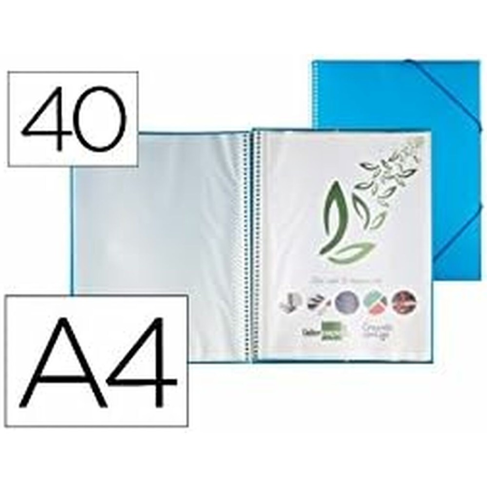 Faltblatt Liderpapel EC13 Blau A4