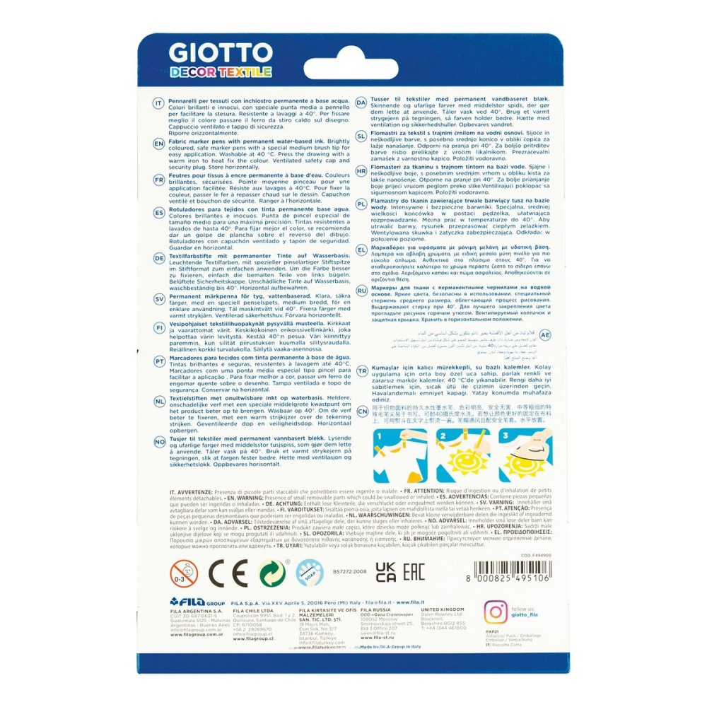 Marker-Set Giotto F49490000 Bunt (12 Stücke)