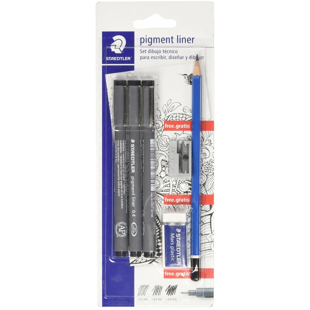 Dauermarker Staedtler 308 SBK3P2 Schwarz (3 Stücke)