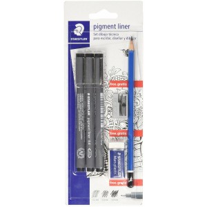 Dauermarker Staedtler 308 SBK3P2 Schwarz (3 Stücke)