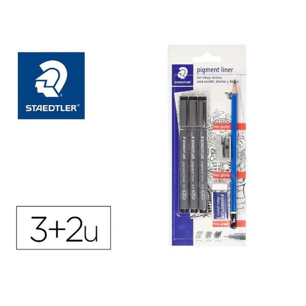 Dauermarker Staedtler 308 SBK3P2 Schwarz (3 Stücke)