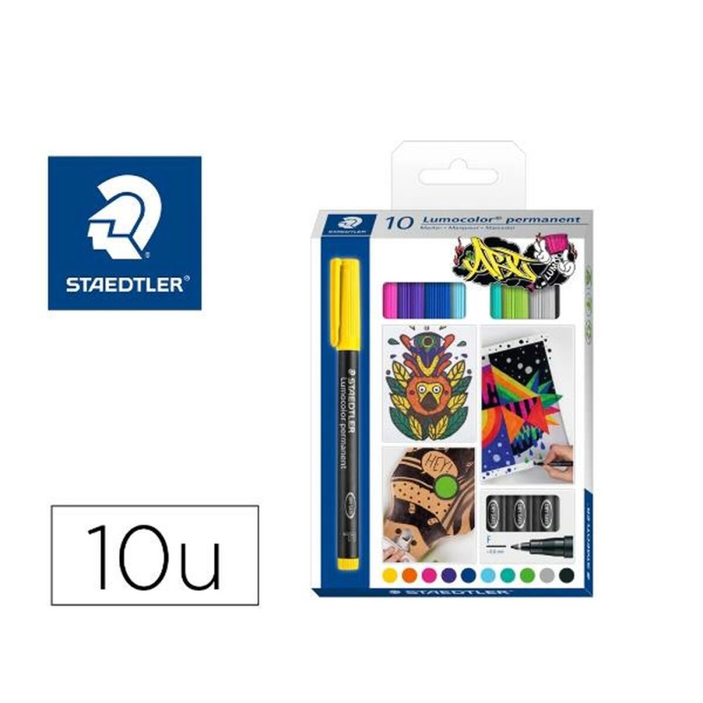 Dauermarker Staedtler 318 C10 1 mm 10 Stücke