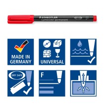 Dauermarker Staedtler 318 C10 1 mm 10 Stücke