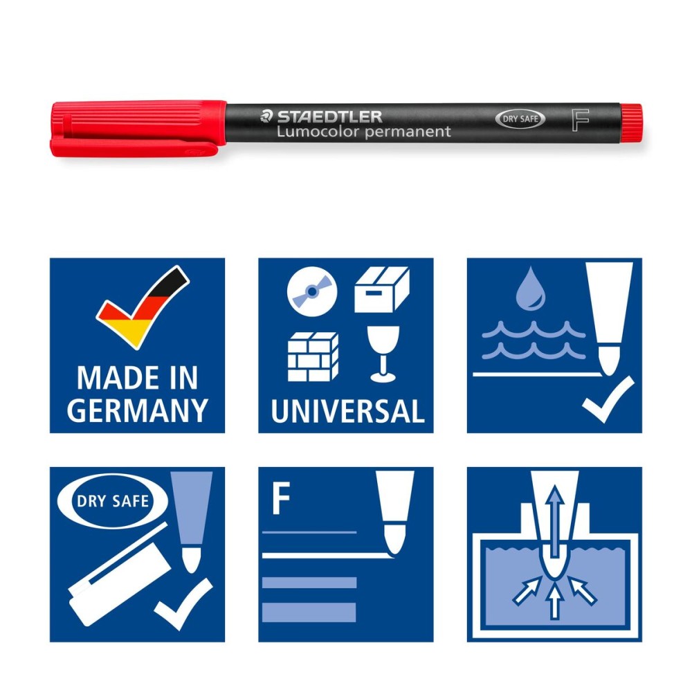 Dauermarker Staedtler 318 C10 1 mm 10 Stücke