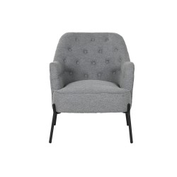 Armchair DKD Home Decor Grey Metal 65 x 73 x 79,5 cm