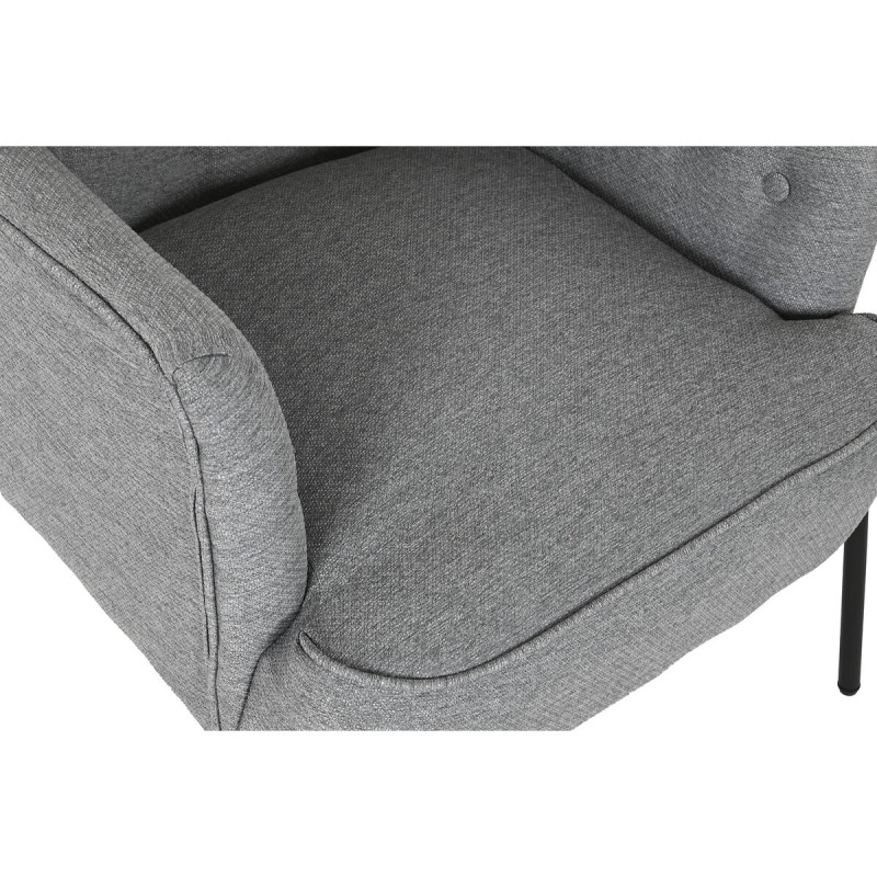 Armchair DKD Home Decor Grey Metal 65 x 73 x 79,5 cm