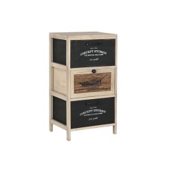 Chest of drawers Home ESPRIT Black Natural Wood 40 x 30 x 73,5 cm