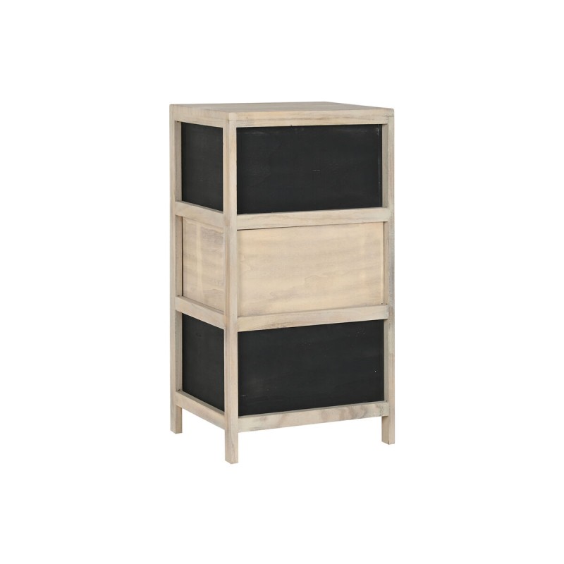 Schubladenschrank Home ESPRIT Schwarz natürlich Holz 40 x 30 x 73,5 cm