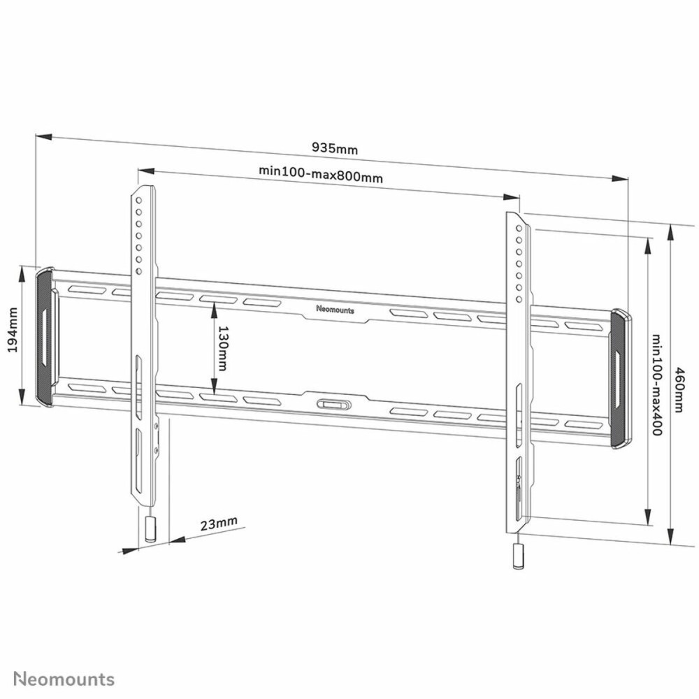 Support de TV Neomounts WL30-550BL18 43" 86" 70 Kg