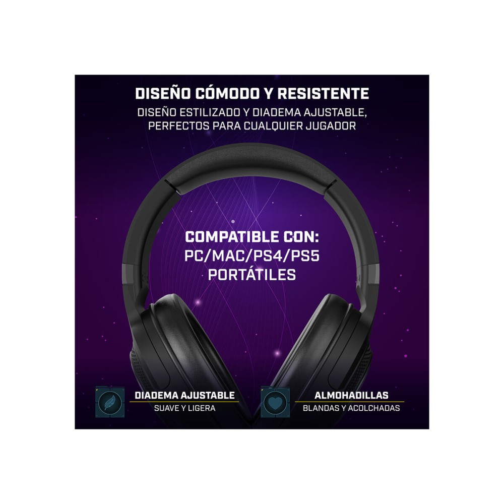 Casques avec Microphone Newskill NS-HS-SOBEK-71 Noir