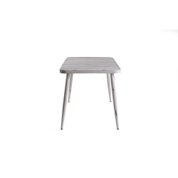 Dining Table Home ESPRIT White Aluminium 120 x 75 x 75 cm