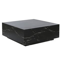 Centre Table Home ESPRIT Black MDF Wood 90 x 90 x 35 cm