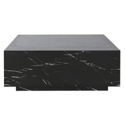 Table Basse Home ESPRIT Noir Bois MDF 90 x 90 x 35 cm