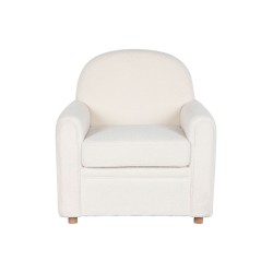 Armchair DKD Home Decor White Polyester Wood 79 x 72 x 86 cm