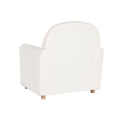 Armchair DKD Home Decor White Polyester Wood 79 x 72 x 86 cm