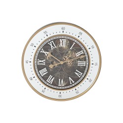 Horloge Murale Home ESPRIT Marron Doré Verre Fer 59 x 8,5 x 59 cm