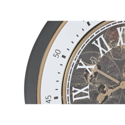 Wall Clock Home ESPRIT Brown Golden Crystal Iron 59 x 8,5 x 59 cm