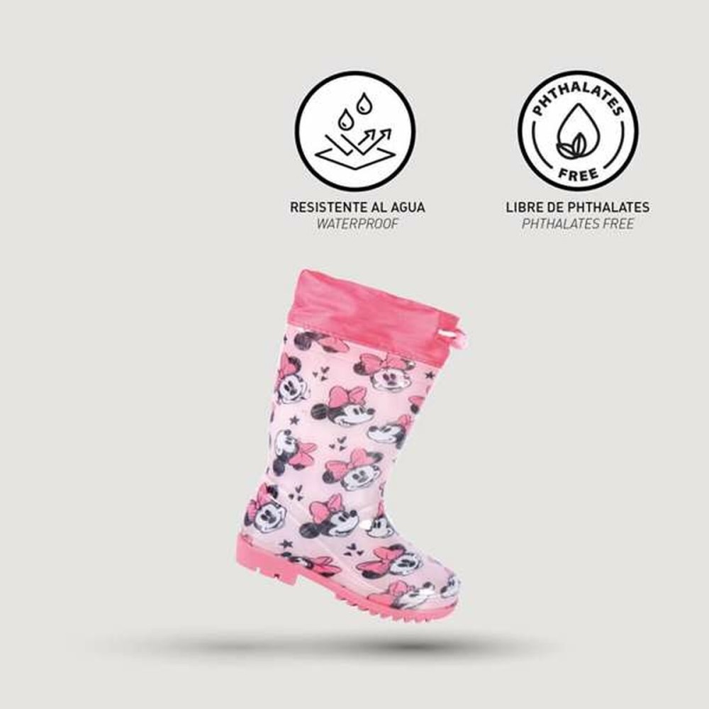 Bottes en Caoutchouc pour Enfants Minnie Mouse Rose