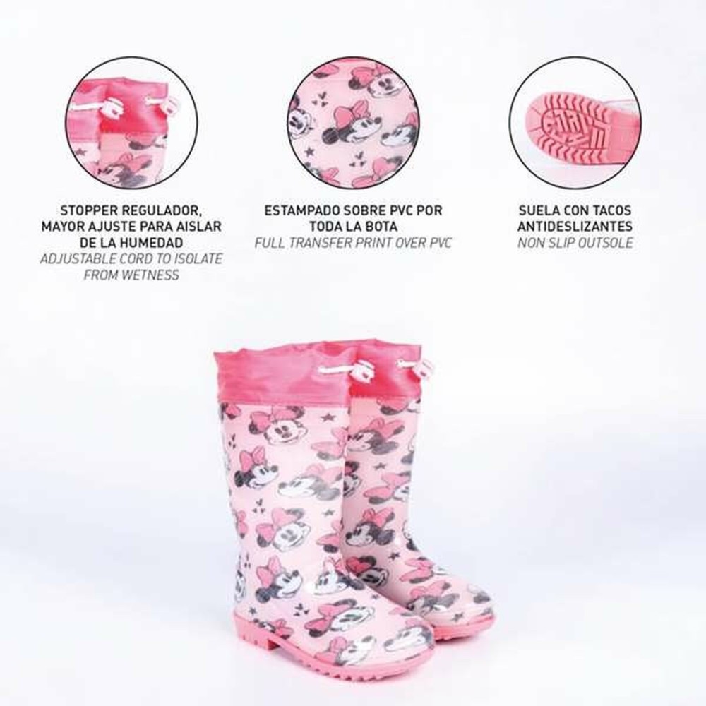 Bottes en Caoutchouc pour Enfants Minnie Mouse Rose
