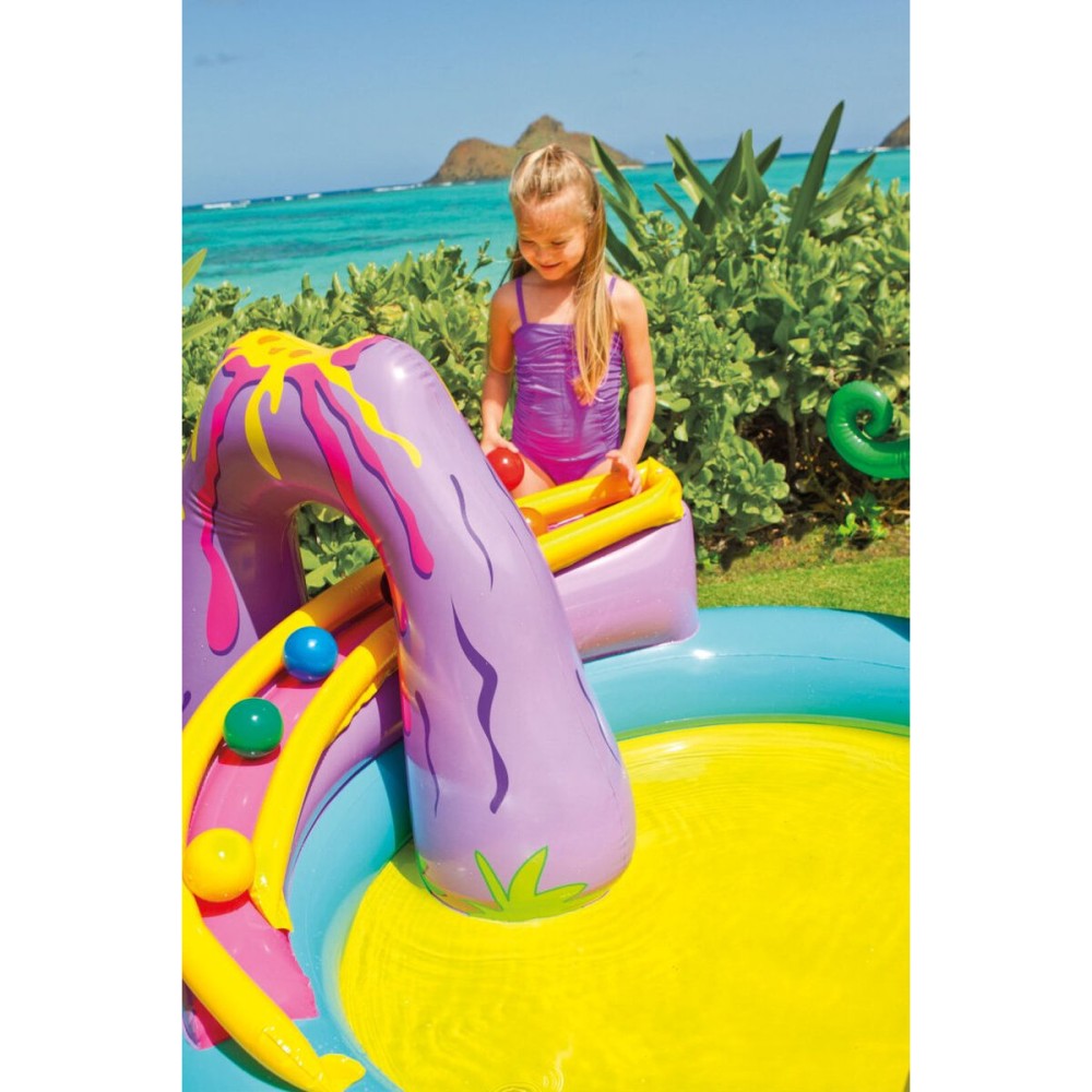 Pataugeoire gonflable pour enfants Intex Dinosaures Parc de jeux 302 x 112 x 229 cm 280 L