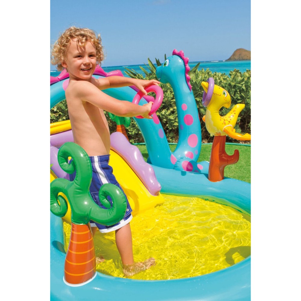 Pataugeoire gonflable pour enfants Intex Dinosaures Parc de jeux 302 x 112 x 229 cm 280 L