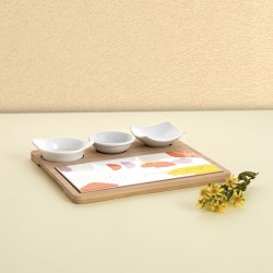 Serving set Quid Kaleido Multicolour Wood 23 x 19,5 x 3,5 cm 5 Pieces