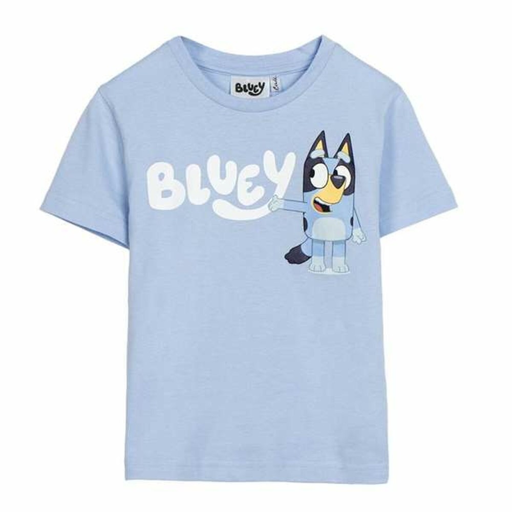 Jungen Kurzarm-T-Shirt Bluey Hellblau