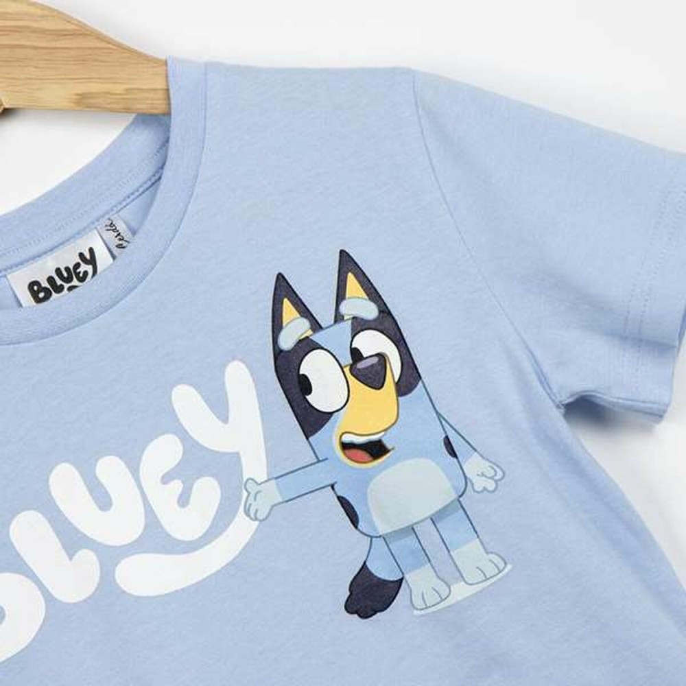 Jungen Kurzarm-T-Shirt Bluey Hellblau